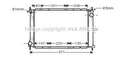 AVA QUALITY COOLING DN2249 Радіатор, охолодження двигуна