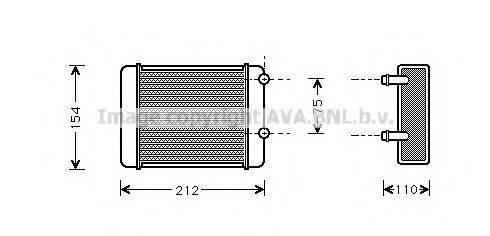 AVA QUALITY COOLING DN6089 Теплообмінник, опалення салону