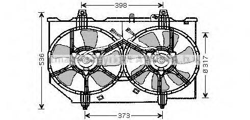 AVA QUALITY COOLING DN7513 Вентилятор, охолодження двигуна