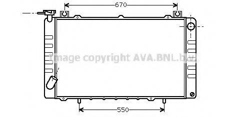 AVA QUALITY COOLING DNA2150 Радіатор, охолодження двигуна