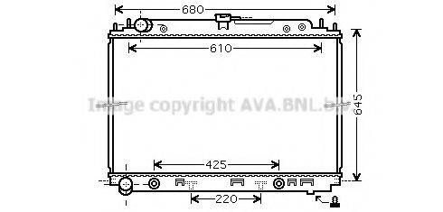 AVA QUALITY COOLING DNA2297 Радіатор, охолодження двигуна