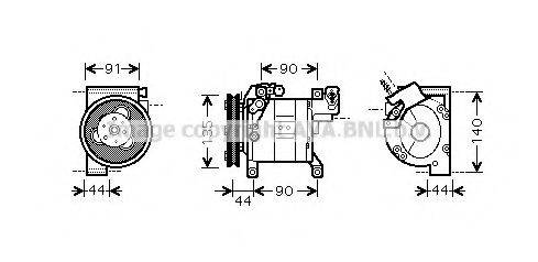 AVA QUALITY COOLING DNK323 Компресор, кондиціонер