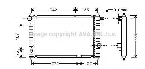 AVA QUALITY COOLING DW2007 Радіатор, охолодження двигуна