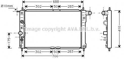 AVA QUALITY COOLING DW2015 Радіатор, охолодження двигуна