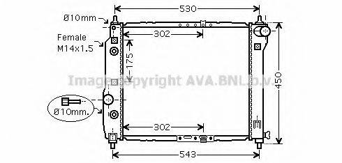 AVA QUALITY COOLING DW2069 Радіатор, охолодження двигуна