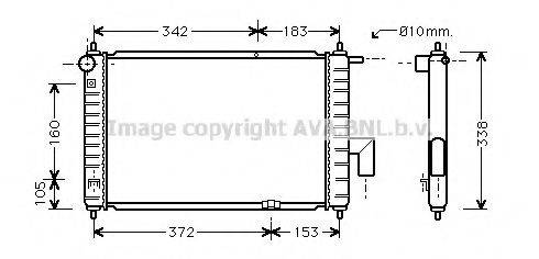 AVA QUALITY COOLING DW2072 Радіатор, охолодження двигуна