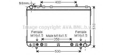 AVA QUALITY COOLING DW2106 Радіатор, охолодження двигуна