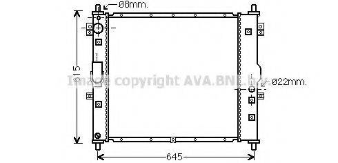 AVA QUALITY COOLING DW2117 Радіатор, охолодження двигуна