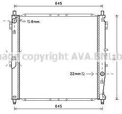 AVA QUALITY COOLING DW2120 Радіатор, охолодження двигуна