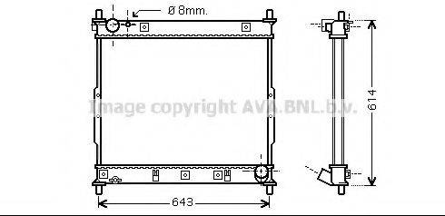 AVA QUALITY COOLING DW2130 Радіатор, охолодження двигуна