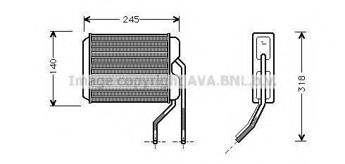 AVA QUALITY COOLING DW6026 Теплообмінник, опалення салону