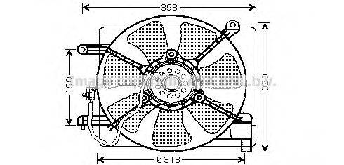 AVA QUALITY COOLING DW7502 Вентилятор, охолодження двигуна