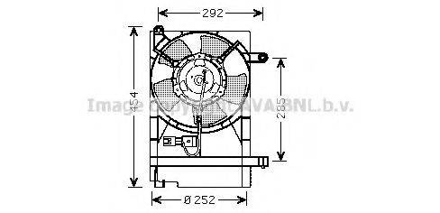 AVA QUALITY COOLING DW7512 Вентилятор, охолодження двигуна