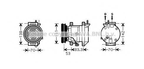 AVA QUALITY COOLING DWK080 Компресор, кондиціонер