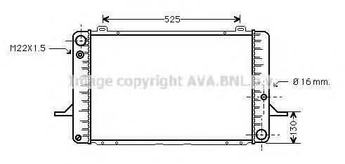 AVA QUALITY COOLING FD2050 Радіатор, охолодження двигуна