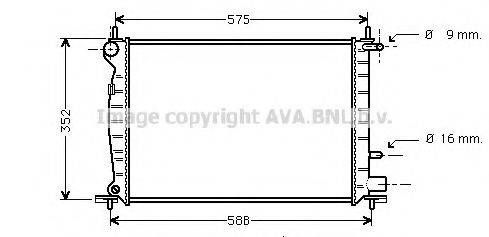 AVA QUALITY COOLING FD2219 Радіатор, охолодження двигуна