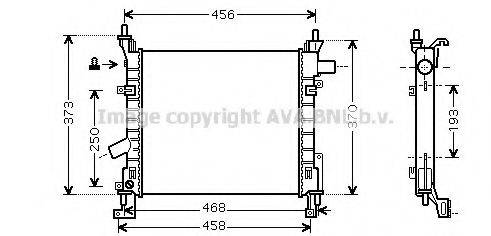 AVA QUALITY COOLING FD2373 Радіатор, охолодження двигуна