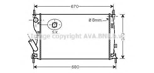 AVA QUALITY COOLING FD2408 Радіатор, охолодження двигуна