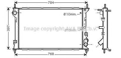 AVA QUALITY COOLING FD2411 Радіатор, охолодження двигуна