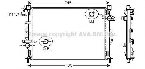 AVA QUALITY COOLING FD2423 Радіатор, охолодження двигуна