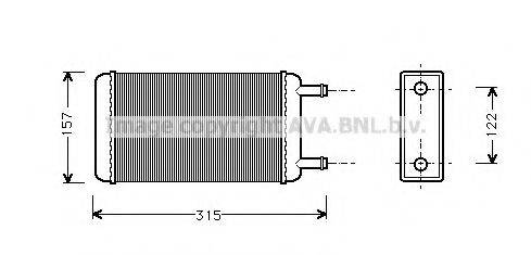 AVA QUALITY COOLING FD6107 Теплообмінник, опалення салону