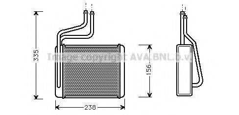 AVA QUALITY COOLING FD6286 Теплообмінник, опалення салону