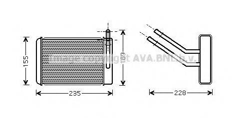 AVA QUALITY COOLING FD6360 Теплообмінник, опалення салону