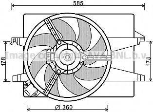 AVA QUALITY COOLING FD7552 Вентилятор, охолодження двигуна