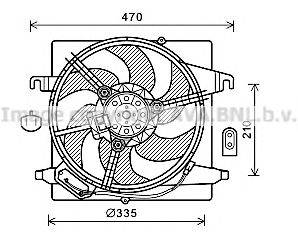 AVA QUALITY COOLING FD7567 Вентилятор, охолодження двигуна