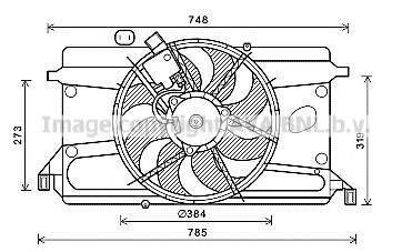 AVA QUALITY COOLING FD7573 Вентилятор, охолодження двигуна