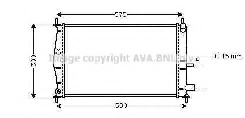 AVA QUALITY COOLING FDA2218 Радіатор, охолодження двигуна