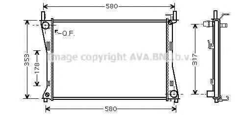 AVA QUALITY COOLING FDA2325 Радіатор, охолодження двигуна