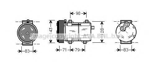 AVA QUALITY COOLING FDAK279 Компресор, кондиціонер