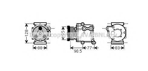 AVA QUALITY COOLING FDAK434 Компресор, кондиціонер