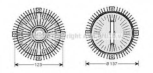 AVA QUALITY COOLING FDC445 Зчеплення, вентилятор радіатора