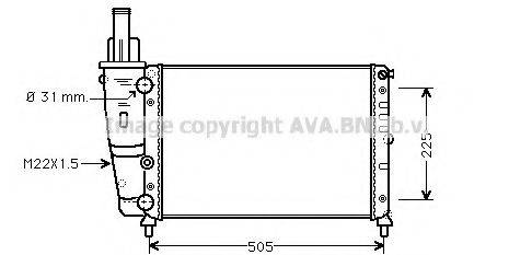 AVA QUALITY COOLING FT2138 Радіатор, охолодження двигуна