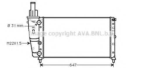 AVA QUALITY COOLING FT2141 Радіатор, охолодження двигуна