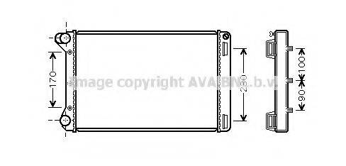 AVA QUALITY COOLING FT2210 Радіатор, охолодження двигуна
