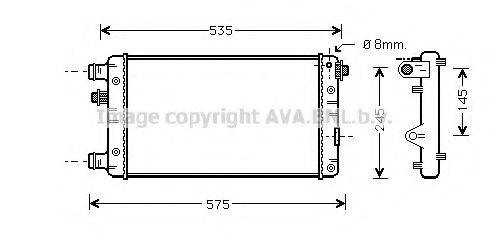 AVA QUALITY COOLING FT2239 Радіатор, охолодження двигуна