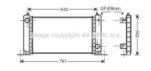 AVA QUALITY COOLING FT2251 Радіатор, охолодження двигуна