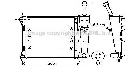 AVA QUALITY COOLING FT2345 Радіатор, охолодження двигуна