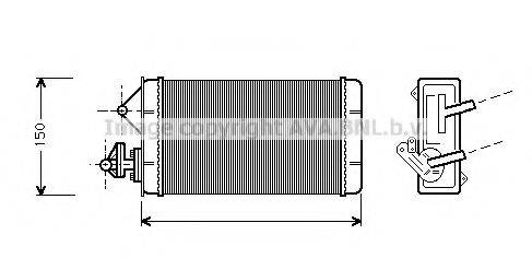 AVA QUALITY COOLING FT6087 Теплообмінник, опалення салону