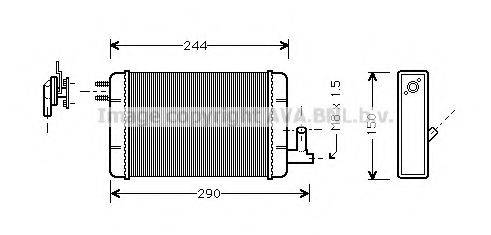 AVA QUALITY COOLING FT6091 Теплообмінник, опалення салону