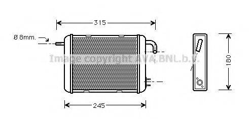 AVA QUALITY COOLING FT6129 Теплообмінник, опалення салону