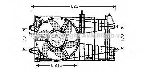 AVA QUALITY COOLING FT7519 Вентилятор, охолодження двигуна