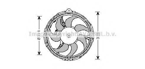 AVA QUALITY COOLING FT7539 Вентилятор, охолодження двигуна