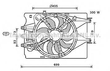 AVA QUALITY COOLING FT7600 Вентилятор, охолодження двигуна