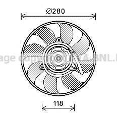 AVA QUALITY COOLING FT7609 Вентилятор, охолодження двигуна