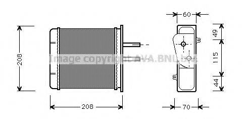 AVA QUALITY COOLING FTA6150 Теплообмінник, опалення салону