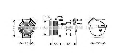 AVA QUALITY COOLING FTK363 Компресор, кондиціонер